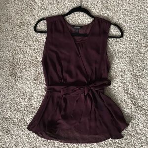 Banana Republic wine, peplum blouse